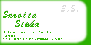 sarolta sipka business card